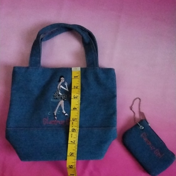 The Girls Blue Denim Tote and Pouch Set - Picture 3 of 8